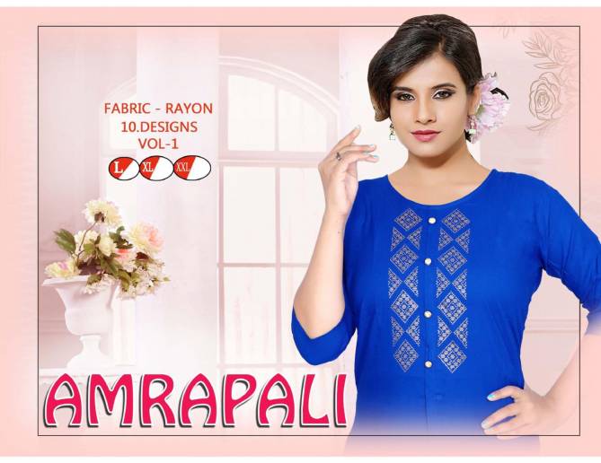 Beauty Queen Amrapali 1 Casual Daily Wear Rayon Printed Kurti Collection